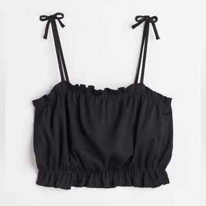 H&M short ruffle-trimmed top